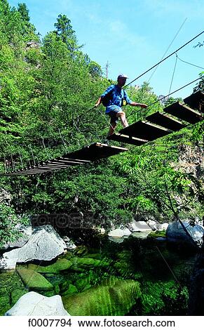 France, Corsica, Corte, footbridge in the Gorges of Tavignano View Large Photo Image Picture - France, Corsica, Corte, footbridge in the Gorges of Tavignano. Fotosearch