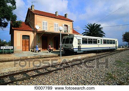 France, Corsica, Ile Rousse, Bastia-Calvi train View Large Photo Image Stock Photo - France, Corsica, Ile Rousse, Bastia-Calvi train . Fotosearch