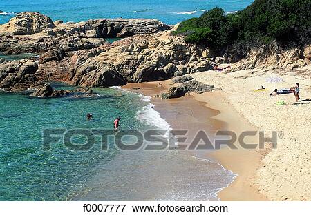 Stock Photo - France, Corsica, Sagone Beach. Fotosearch