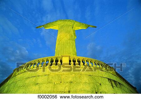Brazil, Rio de Janeiro, Corcovado, Christ statue from behind View Large Photo Image Stock Photograph - Brazil, Rio de Janeiro, Corcovado, Christ statue from behind. Fotosearch