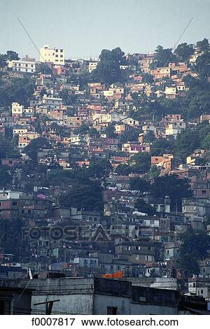 Brazil, Rio de Janeiro, favela View Large Photo Image Stock Photo - Brazil, Rio de Janeiro, favela. Fotosearch