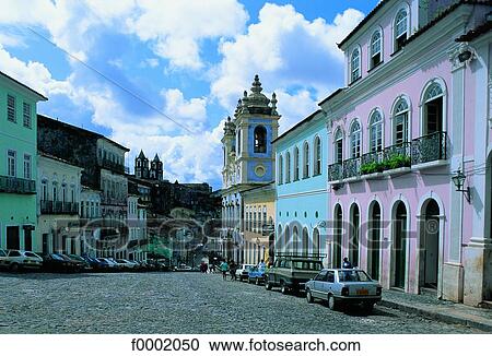 Brazil, Salvador, Pelourinho neighborhood View Large Photo Image Stock Image - Brazil, Salvador, Pelourinho neighborhood. Fotosearch