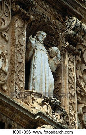 Stock Photograph - Brazil, Salvador, Sao Francisco church, statue of the Saint. Fotosearch