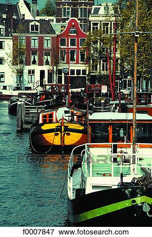 Stock Photo - The Netherlands, Amsterdam, canals. Fotosearch