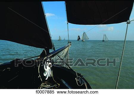 Stock Photography - The Netherlands, Ijsselmeer, old ship boats. Fotosearch