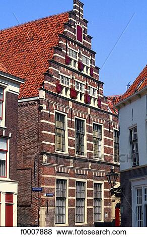The Netherlands, Leiden, traditional house View Large Photo Image Stock Photo - The Netherlands, Leiden, traditional house. Fotosearch