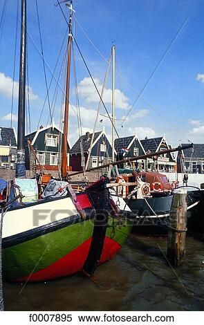 The Netherlands, Marken, harbour View Large Photo Image Stock Photography - The Netherlands, Marken, harbour. Fotosearch