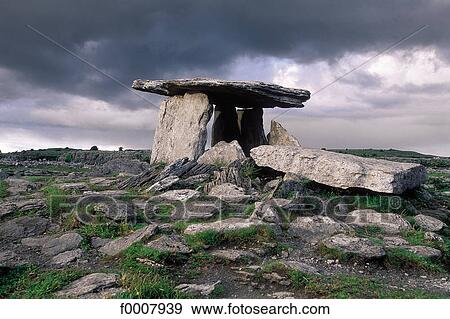 Ireland, Burren, menhir View Large Photo Image Stock Photo - Ireland, Burren, menhir. Fotosearch