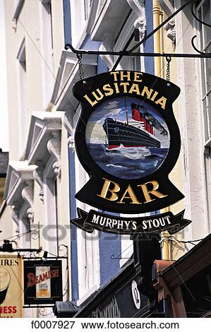 Ireland, Cork, village of Cobh, pub sign View Large Photo Image Stock Photo - Ireland, Cork, village of Cobh, pub sign. Fotosearch