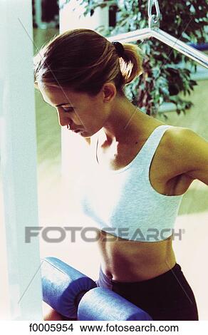 Picture - Fitness for two, lifestyle, adults, woman. Fotosearch