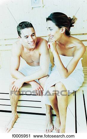 Stock Image - Fitness for two, lifestyle, adults, woman. Fotosearch