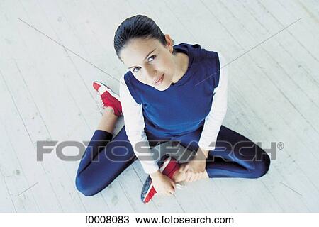 Stock Image - Fitness for two, lifestyle, adults, woman. Fotosearch