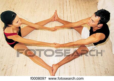 Stock Photo - Fitness for two, lifestyle, adults, people. Fotosearch