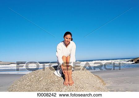 Stock Image - Her on Holidays, lifestyle, woman, girl, women. Fotosearch