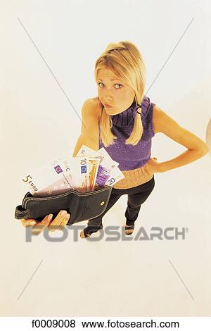 Studio attitudes, lifestyle, euro, bill, bank View Large Photo Image Stock Photo - Studio attitudes, lifestyle, euro, bill, bank. Fotosearch