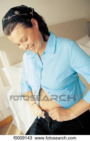 Stock Image - Before birth, lifestyle, people, woman, girl. Fotosearch