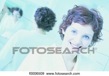 In the mirror, lifestyle, inside View Large Photo Image Stock Photo - In the mirror, lifestyle, inside. Fotosearch