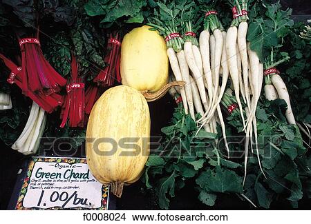 Picture - California, San Francisco, farmers market, vegetables . Fotosearch