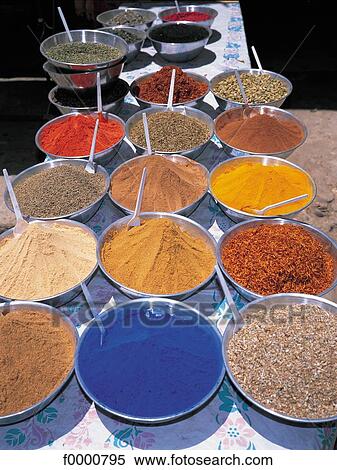 Stock Photography - Egypt, Aswan, spice market. Fotosearch