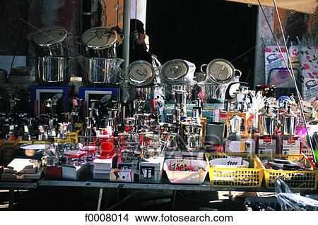 Italy, Rome, Campo dei Fiori, hardware at market stall View Large Photo Image Picture - Italy, Rome, Campo dei Fiori, hardware at market stall. Fotosearch
