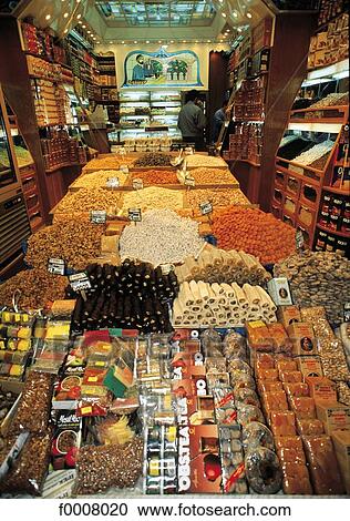 Turkey, Istanbul, Egyptian spice bazaar View Large Photo Image Stock Image - Turkey, Istanbul, Egyptian spice bazaar. Fotosearch