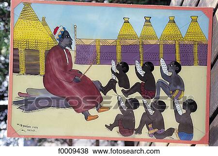 Senegal, Abkoon, painting: Koranic school View Large Photo Image Stock Photo - Senegal, Abkoon, painting: Koranic school. Fotosearch