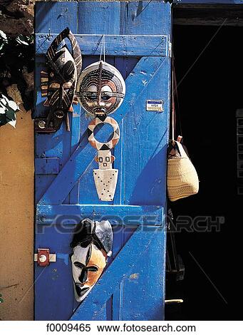 Senegal, Gorée island, traditional masks View Large Photo Image Stock Photography - Senegal, Gorée island, traditional masks. Fotosearch