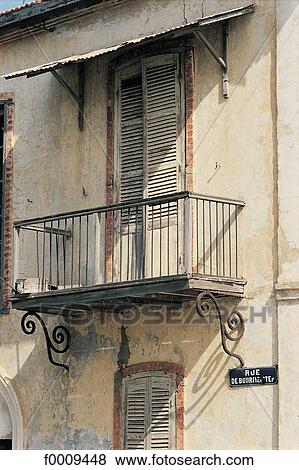 Stock Photo - Senegal, Saint Louis, façade. Fotosearch