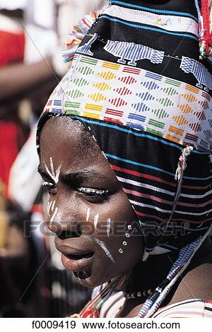 Senegal, Young Diola woman, traditional headdress View Large Photo Image Stock Photo - Senegal, Young Diola woman, traditional headdress. Fotosearch