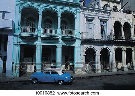 La Havana, colonial house and old american car View Large Photo Image Stock Image - La Havana, colonial house and old american car. Fotosearch