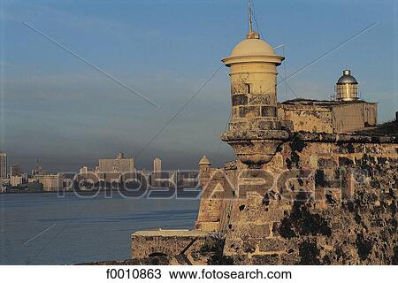 Stock Image - La Havana, skyline of the new city from El Moro. Fotosearch