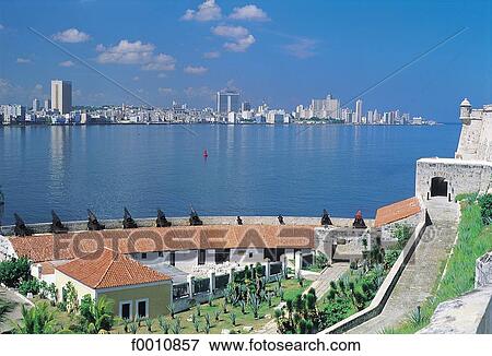 La Havana, skyline of the new city from El Moro View Large Photo Image Stock Photo - La Havana, skyline of the new city from El Moro. Fotosearch