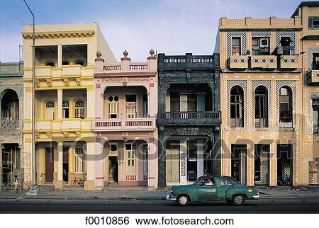 Stock Photograph - Malecon, old american car. Fotosearch