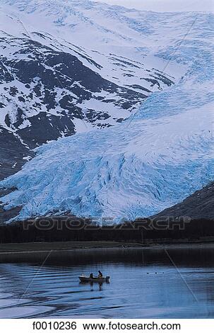 Stock Photograph - Arctic circle, Svartisen glacier. Fotosearch
