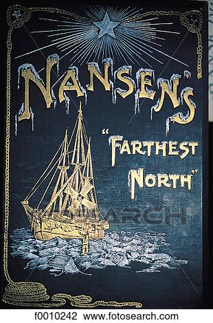 Stock Image - Bergen, antique Nansen's travel book. Fotosearch
