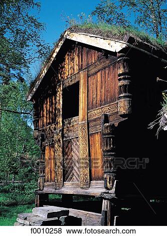 Bergen, traditional wooden barn View Large Photo Image Stock Photo - Bergen, traditional wooden barn. Fotosearch