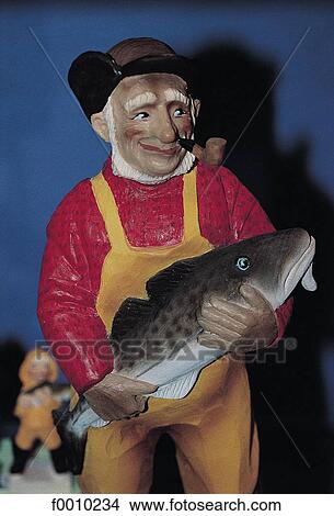 Picture - North Cape, cod fisherman, puppet. Fotosearch