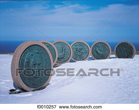 Stock Photo - North Cape, Monument of Hope. Fotosearch