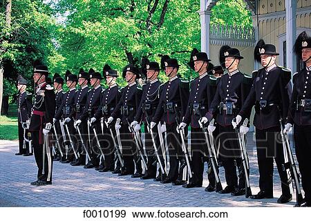 Stock Photo - Oslo, the royal guard. Fotosearch