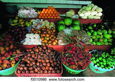 Tropical fruits at Besakeh market View Large Photo Image Stock Photograph - Tropical fruits at Besakeh market. Fotosearch