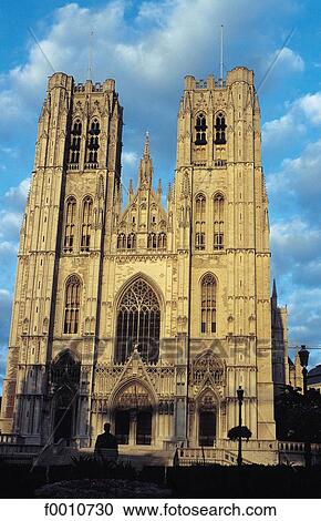 Stock Image - Sainte Gudule cathedral. Fotosearch