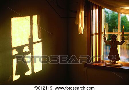 Stock Photo - Sweden, Dalecarlia, Tällberg, light and shade in Akerblads hotel. Fotosearch