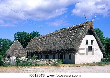 Stock Photograph - Sweden, Gotland, Bottarve, traditionnal house. Fotosearch