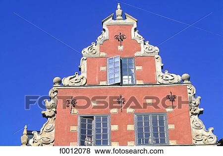 Sweden, Stockholm, Gamla Stan (Old city), gable's house View Large Photo Image Stock Photo - Sweden, Stockholm, Gamla Stan (Old city), gable's house. Fotosearch
