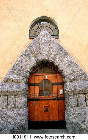 Finland, Helsinki, Jugendstil door View Large Photo Image Stock Image - Finland, Helsinki, Jugendstil door. Fotosearch