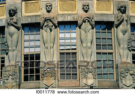 Stock Photo - Finland, Helsinki, Mannerheimintie, Jugendstil front. Fotosearch