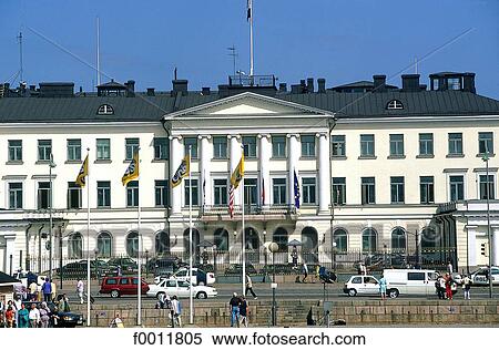Stock Photography - Finland, Helsinki, presidential palace. Fotosearch