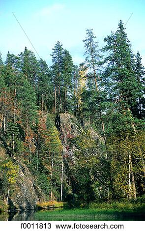 Stock Image - Finland, Lapland, Kuusamo, Oulanka national park. Fotosearch