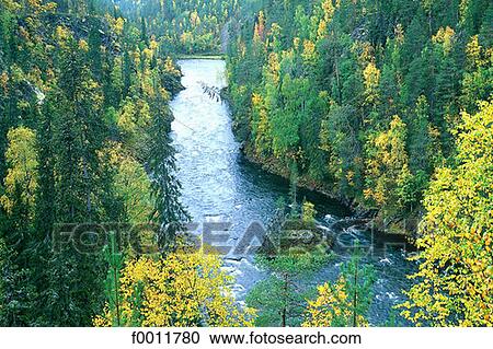 Stock Image - Finland, Oulanka national park, Kuusamo vicinity. Fotosearch