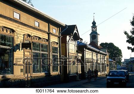 Finland, Rauma, wooden fronts View Large Photo Image Picture - Finland, Rauma, wooden fronts. Fotosearch